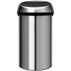 Brabantia Touch Bin, Fingerprint Proof Matt Steel, 60L